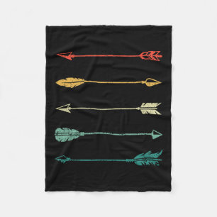 Vintage Arrow Traditional Archery Arrows Bow Hunti Fleece Blanket