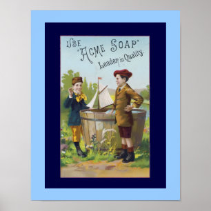 Vintage Art Acme Soap Ad Poster