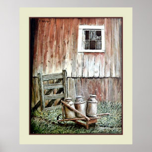 Vintage Art, B. Mitchell Milk Jugs Poster