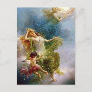 Vintage Art Celestial Angels Postcard
