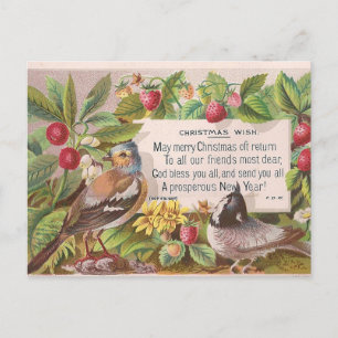 Vintage Art Christmas Greeting Postcard