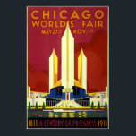 Vintage Art Deco 1933 World's Fair Expo Poster<br><div class="desc">This is a digitally enhanced print of the vintage Art Deco 1933 World's Fair Expo,  A Century Of Progress Poster</div>