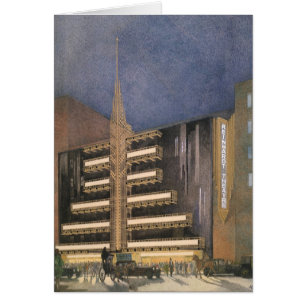 Vintage Art Deco Architecture, Building in NYC