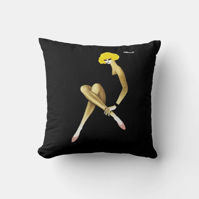 Vintage Art Deco Bally Pink Shoes Cushion (Front)