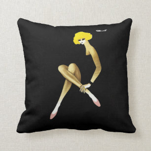 Vintage Art Deco Bally Pink Shoes Cushion