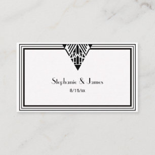 Vintage Art Deco Black White Frame #1 Escort Cards