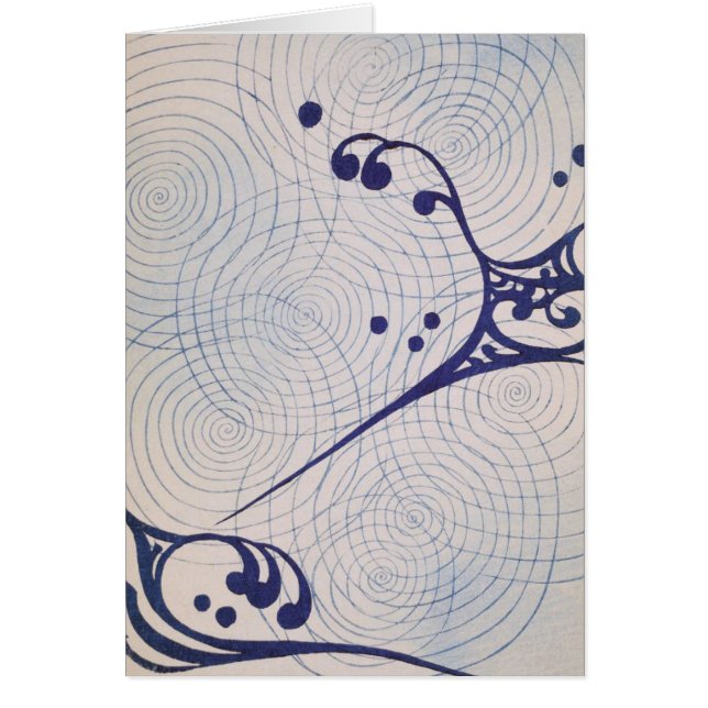 Vintage Art Deco Blue Waves (Front)