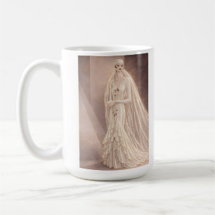 Vintage Art Deco Bridal Fashion Illustration  Coffee Mug
