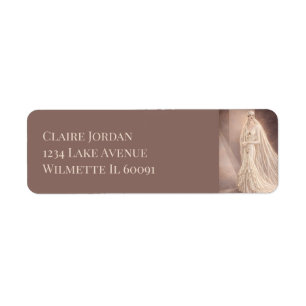 Vintage Art Deco Bridal Fashion Illustration  Return Address Label