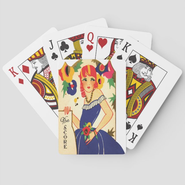 Vintage Art Deco Bridge Tally Playing Cards (Back)