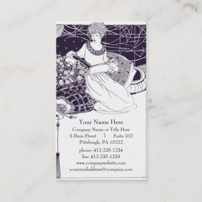 Vintage Art Deco Business Card (Front)