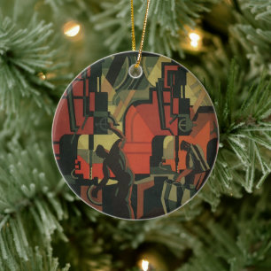 Vintage Art Deco Business Industrial Manufacturing Ceramic Tree Decoration