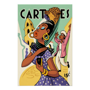 Vintage Art Deco Carteles Woman Poster – 20s Jazz