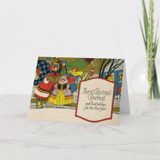 Vintage Art Deco Christmas Card