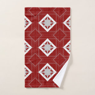 Vintage Art Deco Christmas Star Hand Towel
