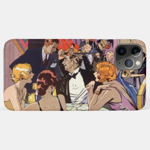 Vintage Art Deco Cocktail Party at Nightclub Case-Mate iPhone Case