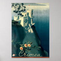 Vintage Art Deco Crimea Tourism Travel