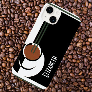 Vintage Art Deco, Cup of Coffee with Steam iPhone Case