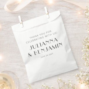 Vintage Art Deco Custom Wedding Thank You Favour Bag