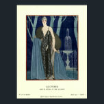 Vintage Art Deco Evening Dress & Coat Fashion Art Poster<br><div class="desc">This is a digitally enhanced print of a vintage 1923 Art Deco evening dress and coat fashion plate by Charles Frederick Worth.</div>