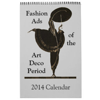 Vintage Art Deco Fashion Advertising 2014 Calendar