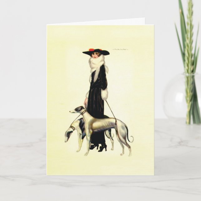 Vintage Art Deco Fashion Card (Front)