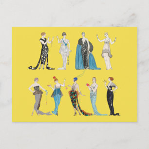 Vintage Art Deco Fashion - George Barbier Postcard