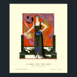 Vintage Art Deco Fashion Girl by George Barbier Poster<br><div class="desc">This is a digitally enhanced print of a vintage 1921 George Barbier Art Deco or Art Nouveau fashion plate titled La Belle Dame sans Merci (The Beautiful Lady Without Mercy). You can customise the background colour.</div>