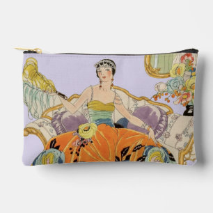 Vintage Art Deco Fashion Illustration Elegant Accessory Pouch