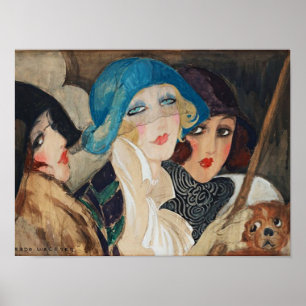 Vintage Art Deco Fashion Illustration Print