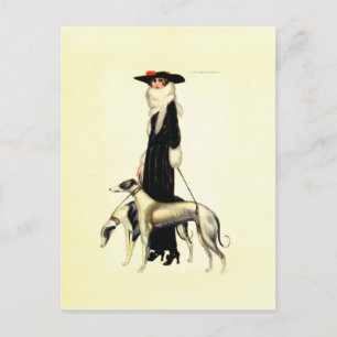 Vintage Art Deco Fashion Postcard