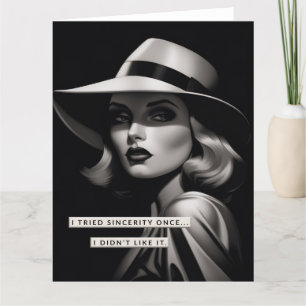 Vintage Art Deco Fashionable Woman Thank You Card