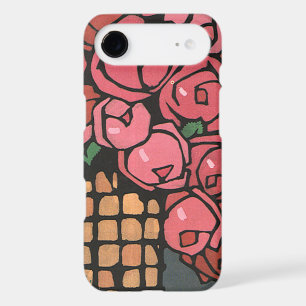 Vintage Art Deco Flowers, Pink Garden Roses