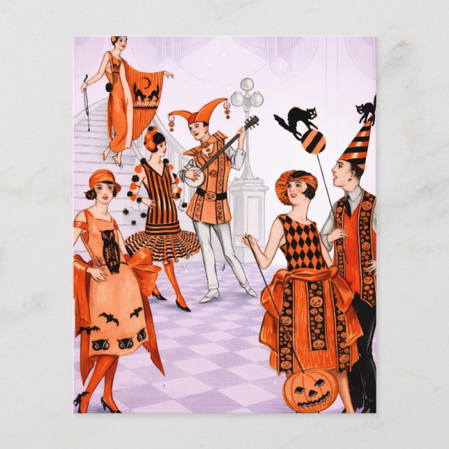 Vintage Art Deco Halloween 1920s  Flyer (Front)