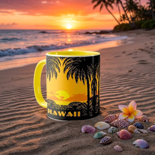 Vintage Art Deco Honolulu, Hawaii Tourism Travel Mug