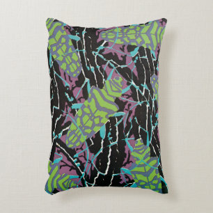 Vintage Art Deco Jazz Pochoir Beetles in Garden Decorative Cushion