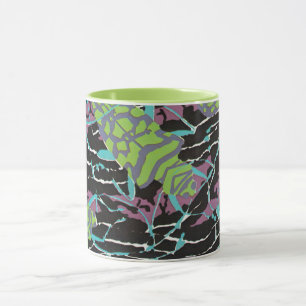 Vintage Art Deco Jazz Pochoir Beetles in Garden Mug
