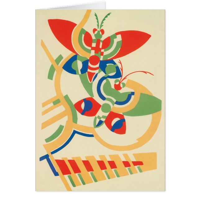 Vintage Art Deco Jazz Pochoir Garden Butterflies (Front)