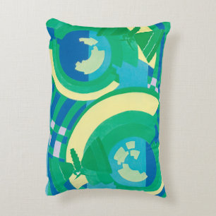 Vintage Art Deco Jazz Pochoir Garden Butterflies Decorative Cushion