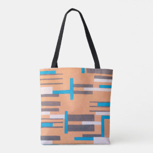 Vintage Art Deco Jazz Pochoir, Geometric Pattern Tote Bag