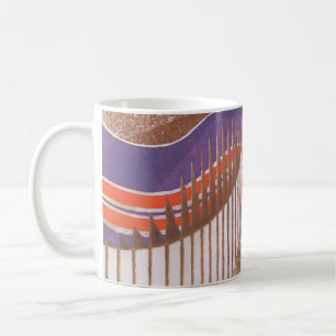 Vintage Art Deco Jazz Pochoir Stair Step Pattern Coffee Mug