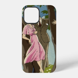 Vintage Art Deco Love and Romance Newlyweds Couple iPhone 12 Case