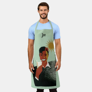 Vintage Art Deco Man, Cold Drinks in the Summer Apron