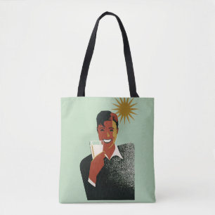 Vintage Art Deco, Man with Cocktail in the Sun Tote Bag