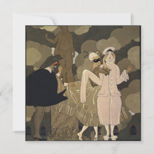 Vintage Art Deco Masquerade Costume Party Invitation