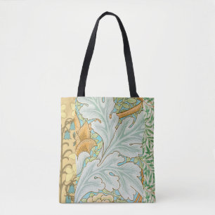 Vintage Art Deco Mint Green Floral Tote Bag