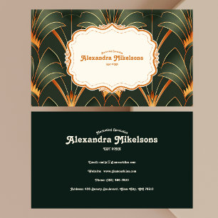 Vintage Art Deco Monogram Business Card