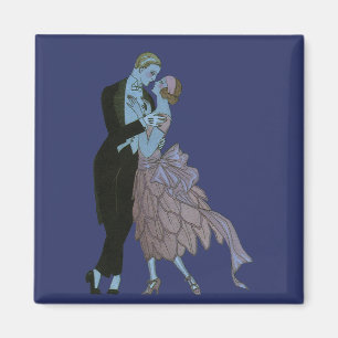 Vintage Art Deco Newlyweds, Love Wedding Dance Magnet