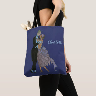 Vintage Art Deco Newlyweds, Love Wedding Dance Tote Bag