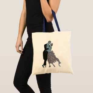 Vintage Art Deco Newlyweds, Love Wedding Dance Tote Bag
